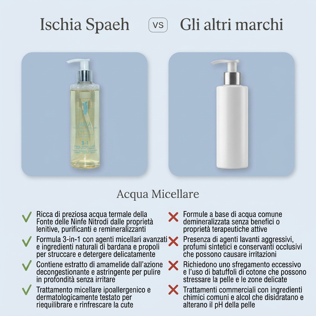 Acqua Micellare Nitrodi – Mira – confronto