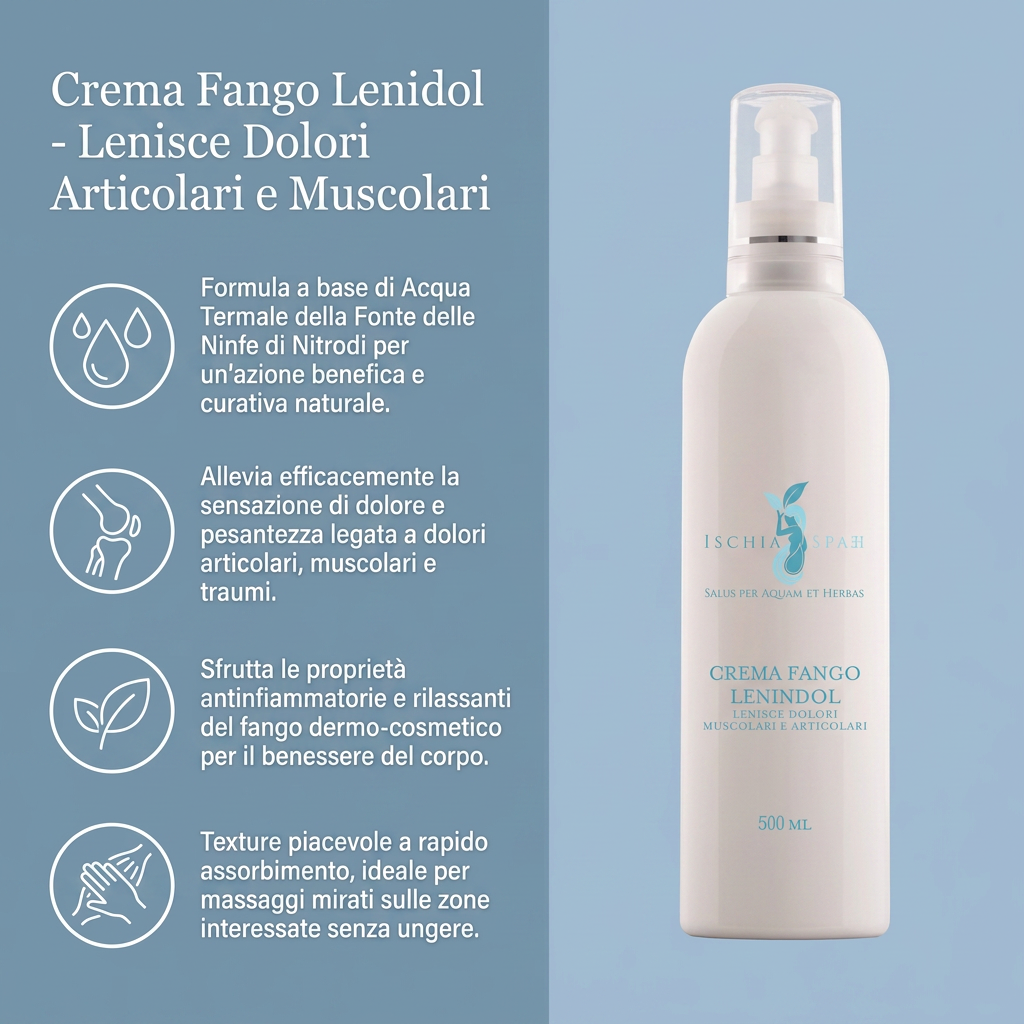Crema Fango Lenidol  Lenisce Dolori Articolari E Muscolari 500 ml – benefici