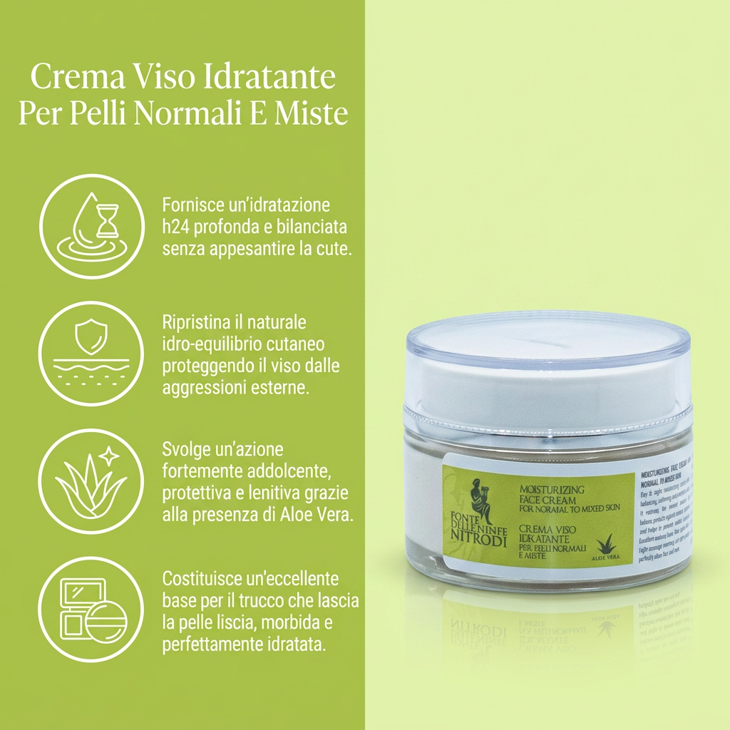 Crema Viso Idratante per Pelli Normali e Miste – benefici