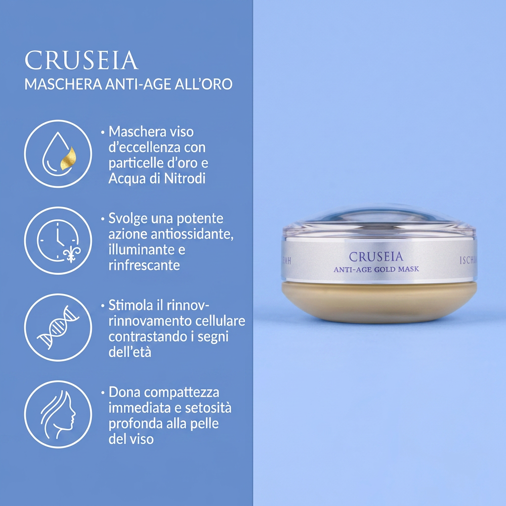 Maschera Anti Age All’Oro – Cruseia – benefici