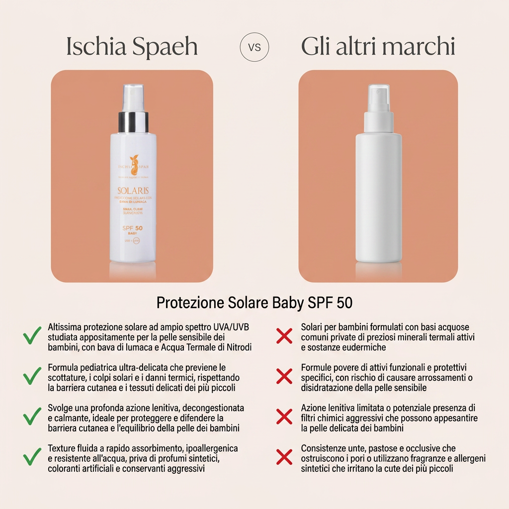 Protezione Solare Baby con Bava di Lumaca - Solaris 50 – confronto