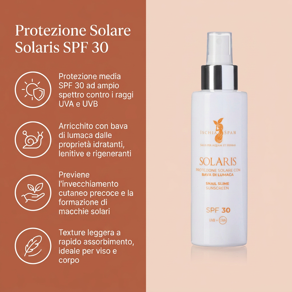 Protezione Solare Con Bava Di Lumaca - Solaris 30 – benefici