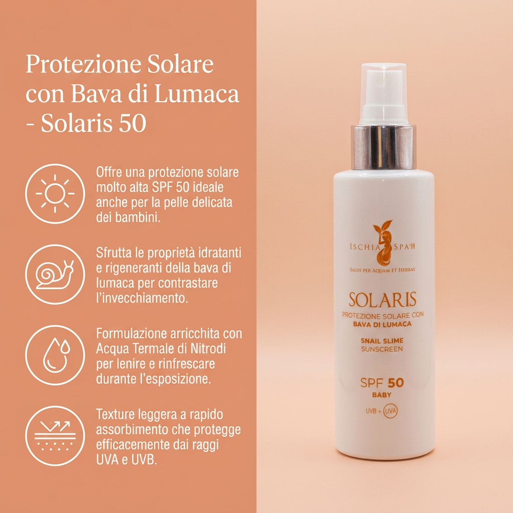 Protezione Solare Con Bava Di Lumaca - Solaris 50 – benefici